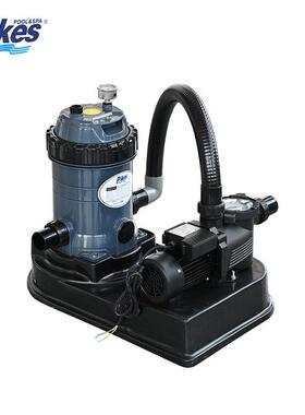普克仕泳池纸芯过滤器连水泵一体 聚脂纤维儿童泳池过滤消毒设备