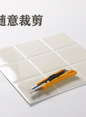 砖亮仿瓷贴纸自粘墙纸卫生间墙HLAP-67厨房防面油污防水耐高温面