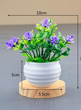 仿真绿植尤加利花盆栽家居客厅装饰塑料小盆景金钱草假花植物