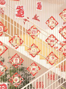 幼儿园环创传统文化墙面装饰戏曲非遗主题走廊背景布置成品挂吊饰
