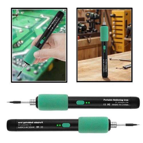 5V 15W Portable Soldering Iron Temperature Adjustable Mini - 图0
