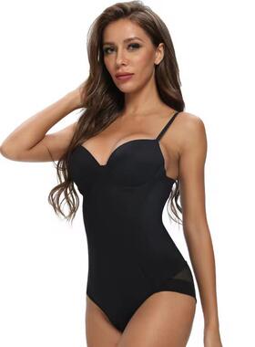 带文胸塑身衣束腰收腹连体美体内衣Shapewear Bodysuit for Women