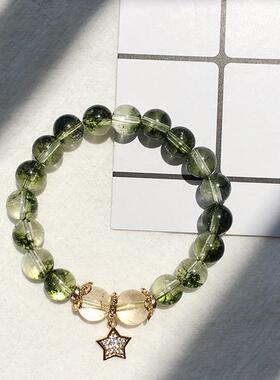 韩版韩式闺蜜搭配手链 旅游纪念节日送礼手链 清透绿爆发晶手链