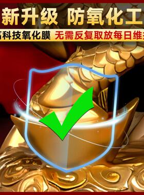 铜麒麟一对摆件镇宅公母小号办公室瑞兽大门口化解八卦客厅工艺礼