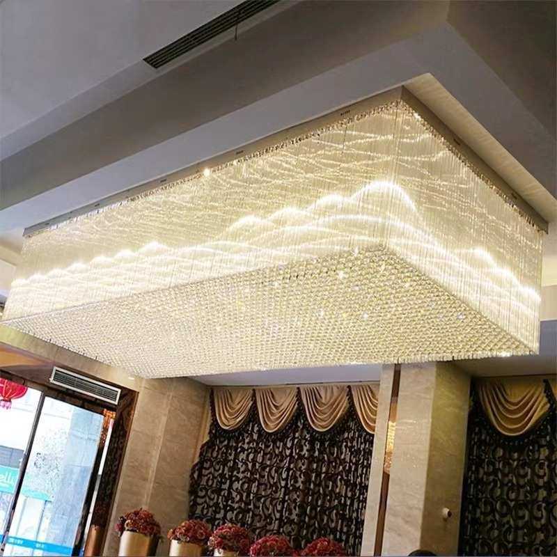 客厅餐厅水晶灯吸顶灯酒店宾馆大堂宴会厅会所过道走廊长方形灯具,淘宝优惠券,粉丝福利购,淘宝优惠卷