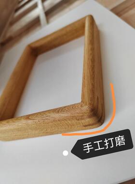 新中式实木高档榫卯画框圆角裱画框国画书法木框黑胡桃木相框挂墙