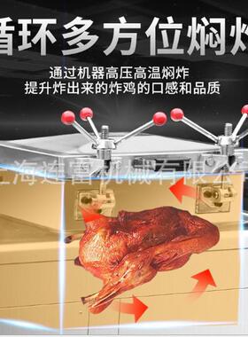 连富商用30京式压力炸鸭炉 炸鸡腿爆烤鸭醉仙鸭茶油鸭 全电油炸锅