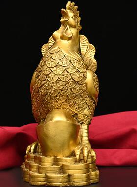 金鸡摆件玄关花开富贵如意大公鸡雄鸡家居办公室公司开业乔迁礼品