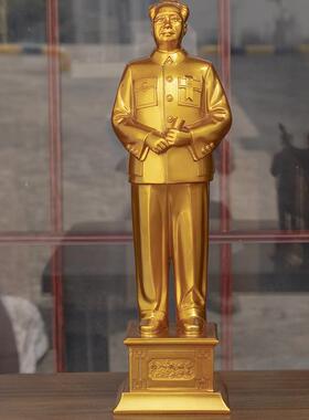 主席摆毛件胜券在握家客厅玄关面前台店铺收银台桌电镀毛爷装饰树