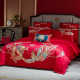 Qianhuanglongfeng Wedding Bedding Big Red Embroidered Bedding Sheets and Quilt Set Wedding High-end Nine-Piece Set Wedding