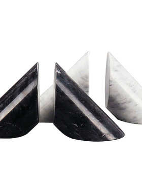 天然大理石书挡书靠工艺品摆件北欧家居书房样板间软装装饰品摆件