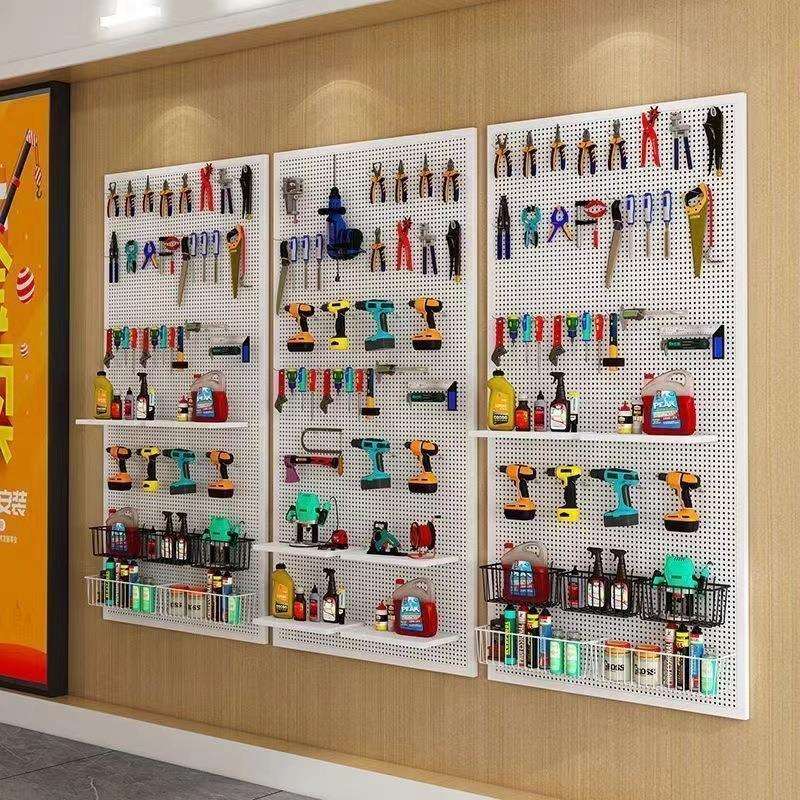 Hole board wall storage rack dormitory display rack hanging board study desk organize storage partition rack modern simple