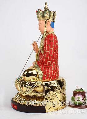 鎏金地藏王 鎏金唐三藏摆件 镀金唐僧工艺品摆件金制佛像