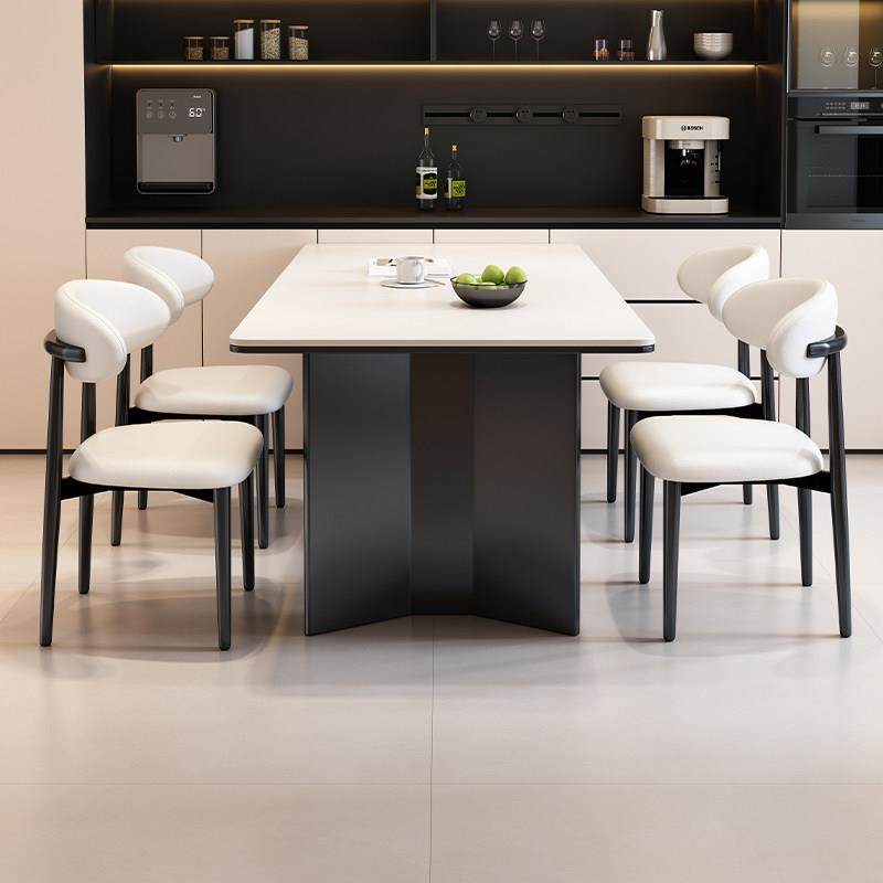 复古意式极简岩板餐桌椅现代简约家用小户型长方形西餐桌吃饭桌子,淘宝优惠券,粉丝福利购,淘宝优惠卷