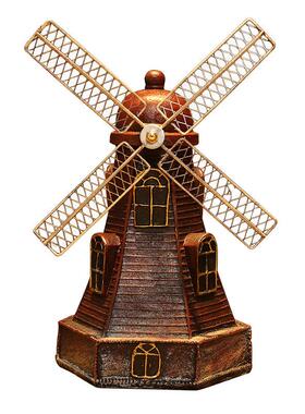 创意荷兰风车摆件客厅电视柜酒柜办公桌面装饰品店铺书架书柜摆设