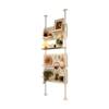 The rear storage rack of the upper ceiling hole panel door is ultra-thin, punch-free entrance entrance entrance entrance entrance door partition integrated metal storage rack