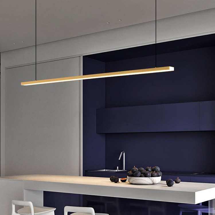 极简餐厅吊灯轻奢简约一字餐桌灯全铜高端设计师办公室吧台长条灯,淘宝优惠券,粉丝福利购,淘宝优惠卷