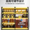 Household multi-layer storage rack with dust-proof curtain hole board shelf steel iron shelf bookshelf dormitory bedroom storage rack