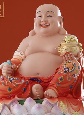 弥勒佛弥勒笑佛神像菩萨大肚佛像佛堂树脂摆饰开 心家用供奉招财