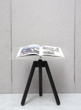 轻奢杂志画册展欧摆示架金1202属亚克力落地三式角书籍展示托架书