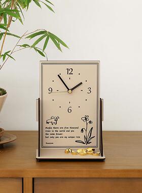 WOZOOM屋准入户玄关桌面装饰摆件电视柜摆放式钟表创意家居装饰品