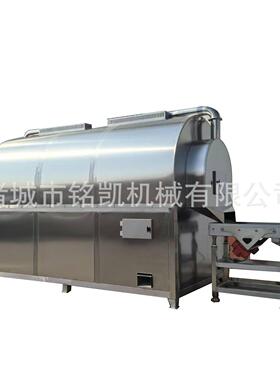 铭凯供应大型吐炒货机流水线花生炒米瓜盐子滚筒货不机芝麻炒货机