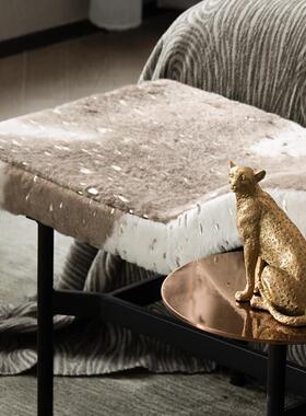 简约现代金豹托盘钉螺搭配软装搭配装样板间售楼处软装饰品摆件