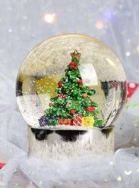 圣诞列雪花圣诞树内景系树脂电镀BC202110件款水晶球球摆工艺品现