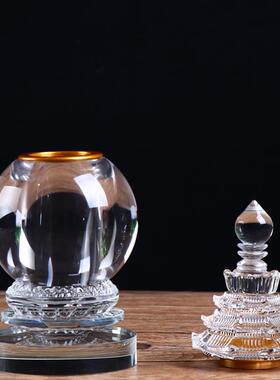 桌面摆件大号白水晶舍利塔密封装藏供养舍利甘露丸藏红花佛塔摆件