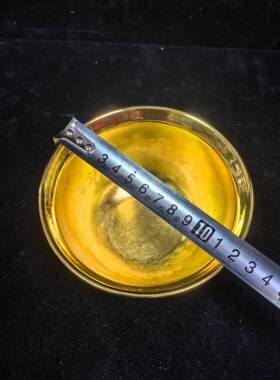 工艺品仿古做旧彩绘百福金碗中式摆件金属工艺品办公室招财