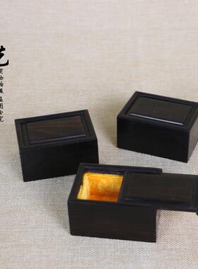 正品木木雕黑檀木实红红酸枝首饰盒收盒戒指纳耳钉盒收藏盒玉器珠