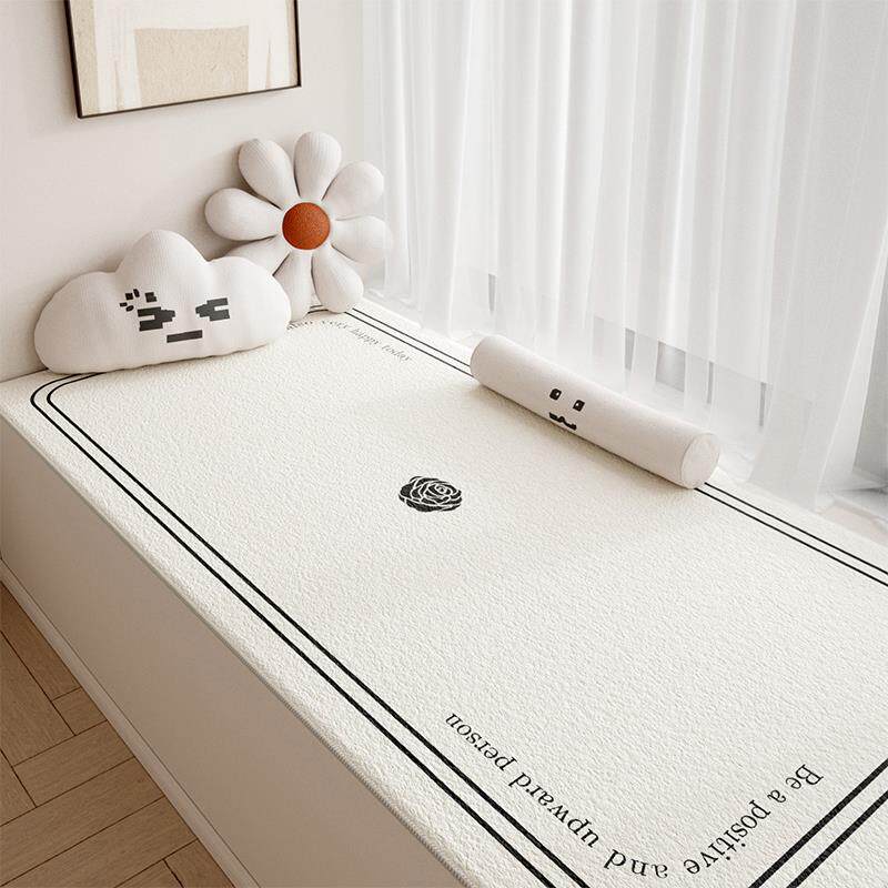Internet celebrity bay window mat master bedroom balcony mat ins style princess room bay window blanket autumn and winter plush cushion window sill mat