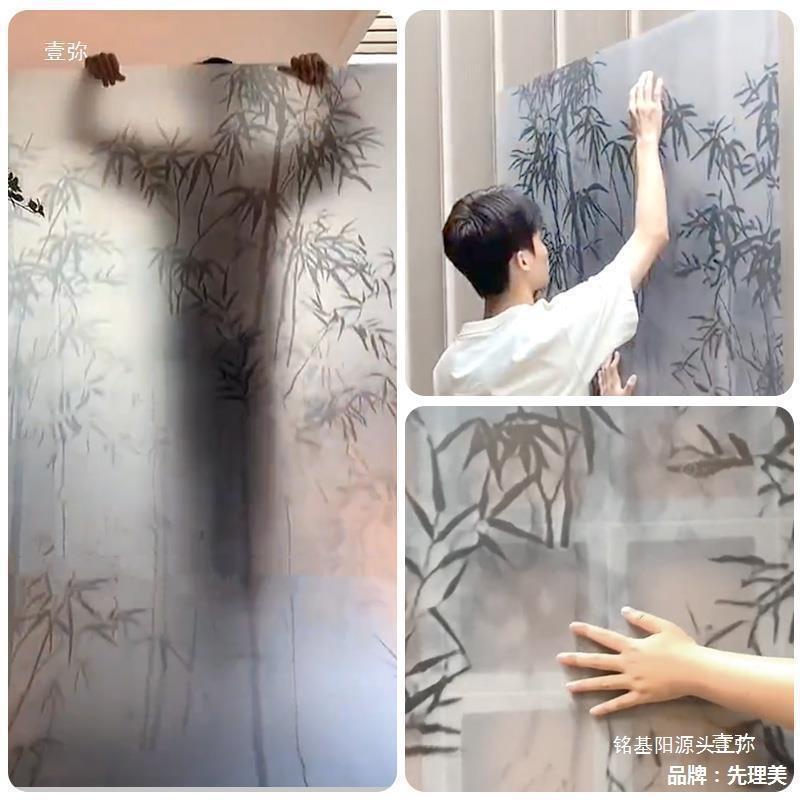 L吊亚克力树脂雾丝板顶板装饰饰VRC面板板云雾冰云透光竹影头板门 - 图3