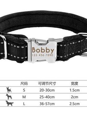 狗Dog Collar Name ID Pet Tags Puppy Cat Nameplate ID Collars
