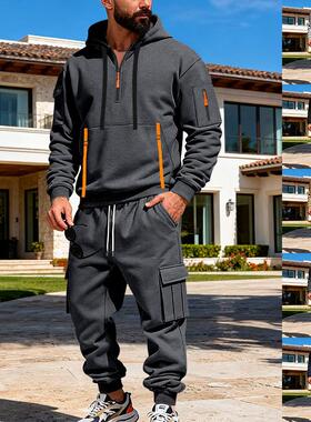 Men's hooded sweatshirt set hooded sweatshirt multi cut