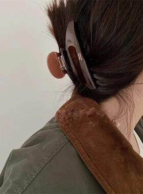 Muweordy Brown Hair Clips Acetate Hair Claw Clip Chocolate-c