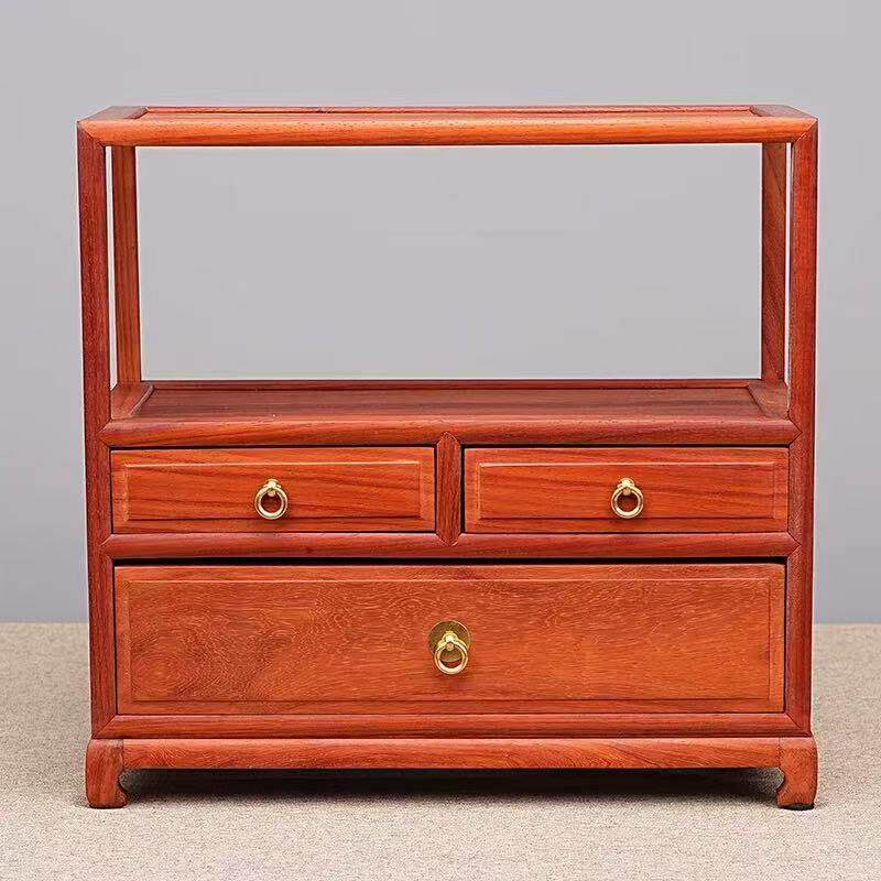 Need to customize rosewood desktop blog rack shelf storage rack red rosewood display rack teapot tea set solid wood storage