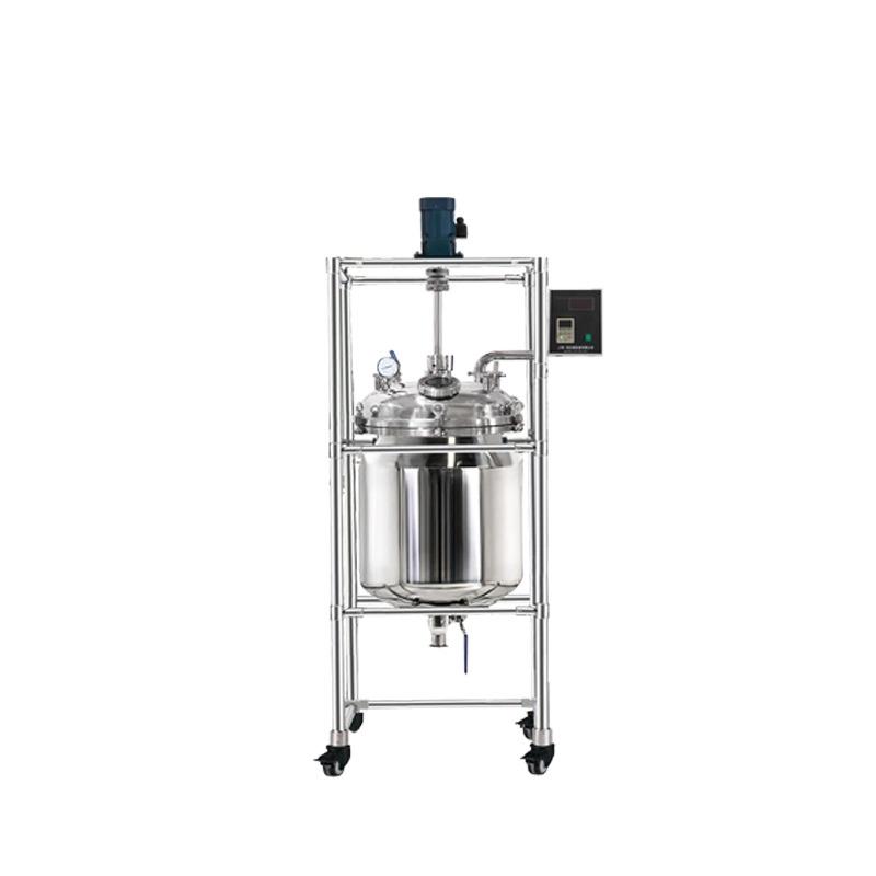 Double-layer stainless steel reactor sealed high temperature and high pressure stirred reaction tank Electrically heated double-layer stainless steel fermentation tank