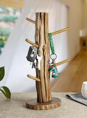 实木杯架沥水茶杯架咖啡杯收纳架钥匙首饰置物架摆件文玩陈列架