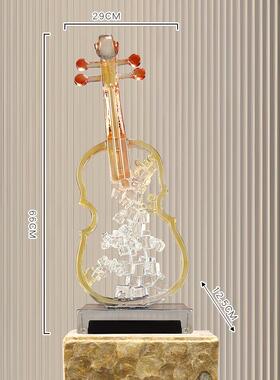艺术小提琴摆件高级感客厅落地轻奢高档玄关电视柜酒柜样板房软装