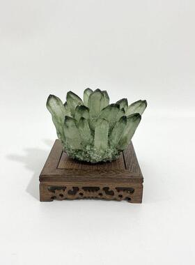 客厅茶几自然绿色水晶集群书房茶室软装现代新中国风样板房家居陈