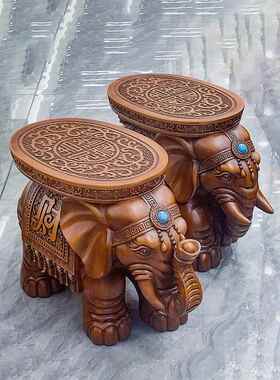 大象凳装饰品地板到天花板客厅换鞋凳家门咖啡桌凳创意动物凳雕刻