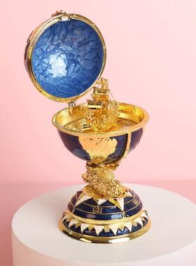 金属珐琅彩景区热卖的工艺品创意家居桌面摆件地球仪会销礼品