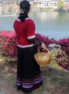 湘西手工编织竹篮子手提篮收纳筐购物菜篮子大号篮子装饰道具竹编