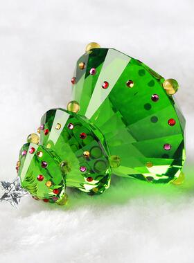 耶诞节礼物儿童小礼品水晶耶诞树装饰品摆件2025新款女生