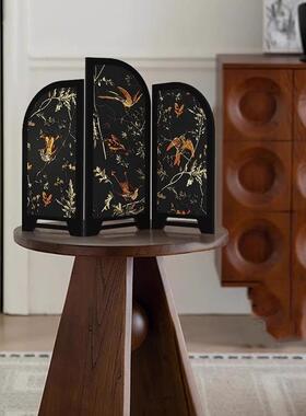 边中古墨竹小FS759006屏风桌面摆件中新式茶桌家居柜玄关装饰风品