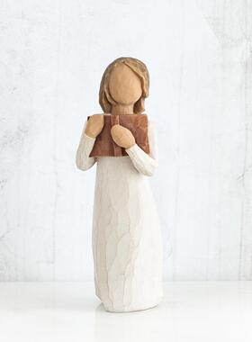 高档美国w摆illw tree人物雕像件 愿一毕业蜜礼物仪o式感送闺生日