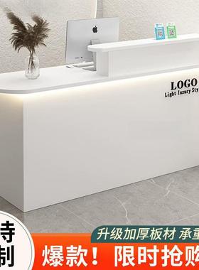 吧台收银台前台公司简约柜台理发店服装店小吧台院高档收银柜家具