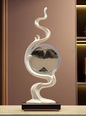 现代轻奢风生水起风沙画 画摆件客厅办公室前台酒柜装饰乔迁新居