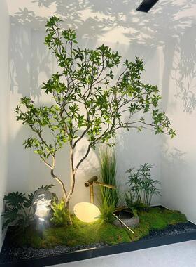 彷真绿色植物大型芭蕉树高端轻奢室内造景装饰彷生假树物客厅落地